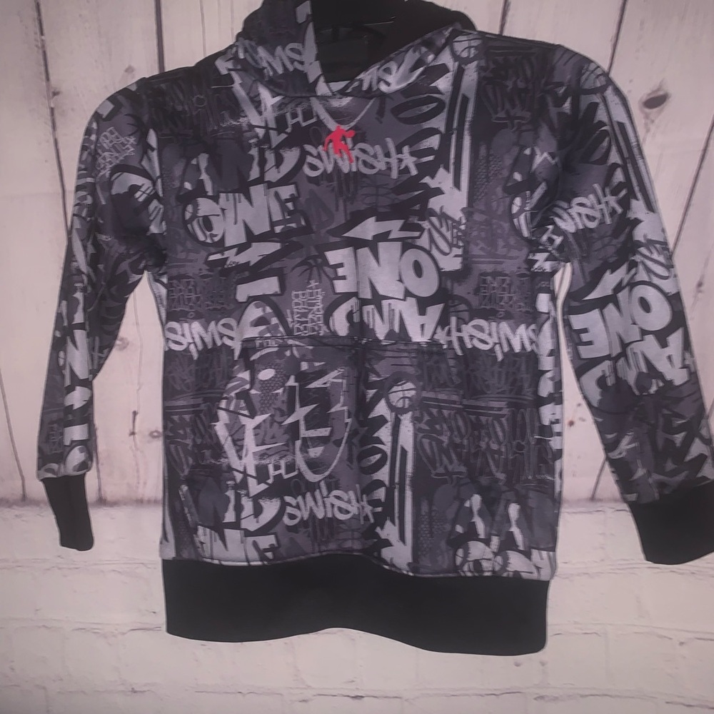 AND1 Kids Graphic Hoodie - Black, Gray, and Red